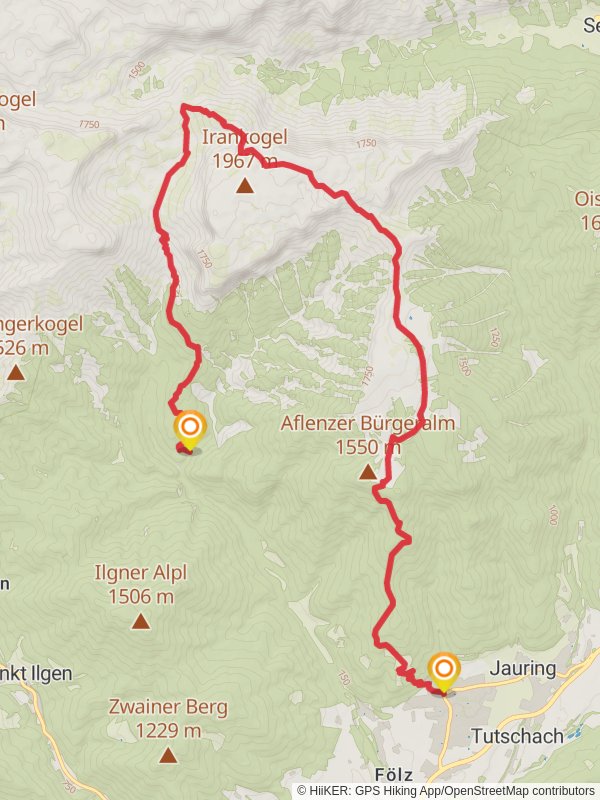 Almenwanderung zu Gams und Edelweiss mobile static map