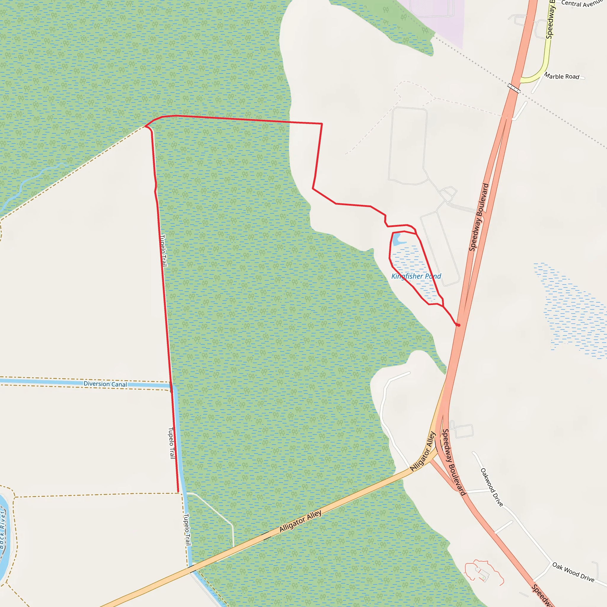 Tupelo Trail mobile static map