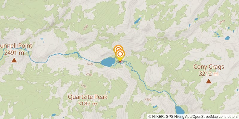 Happy Isles to Merced Lake stage 3 Map