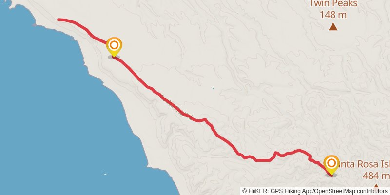 Pocket Field Road Trail via Burma Road Trail stage 2 Map
