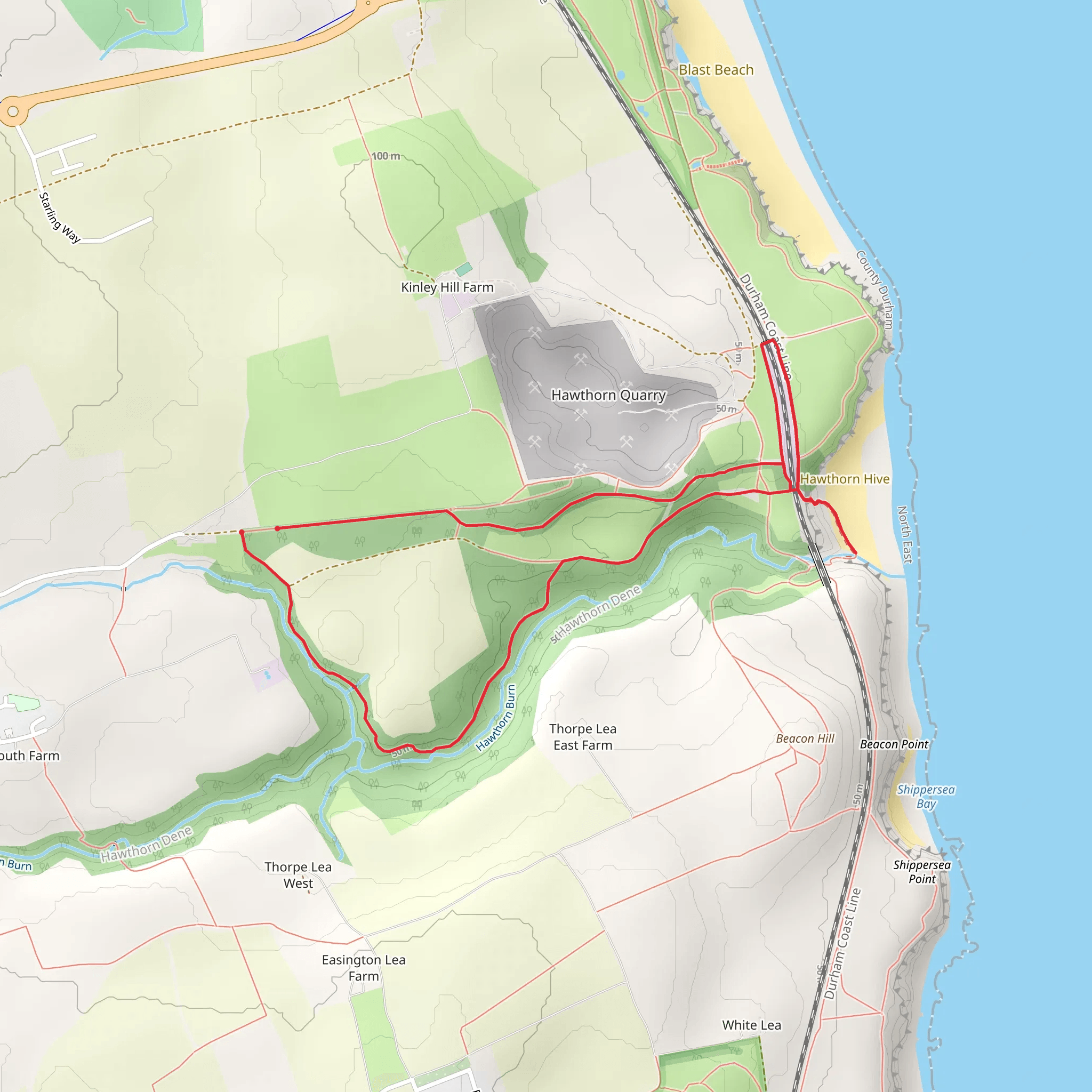 Hawthorn Dene Walk mobile static map
