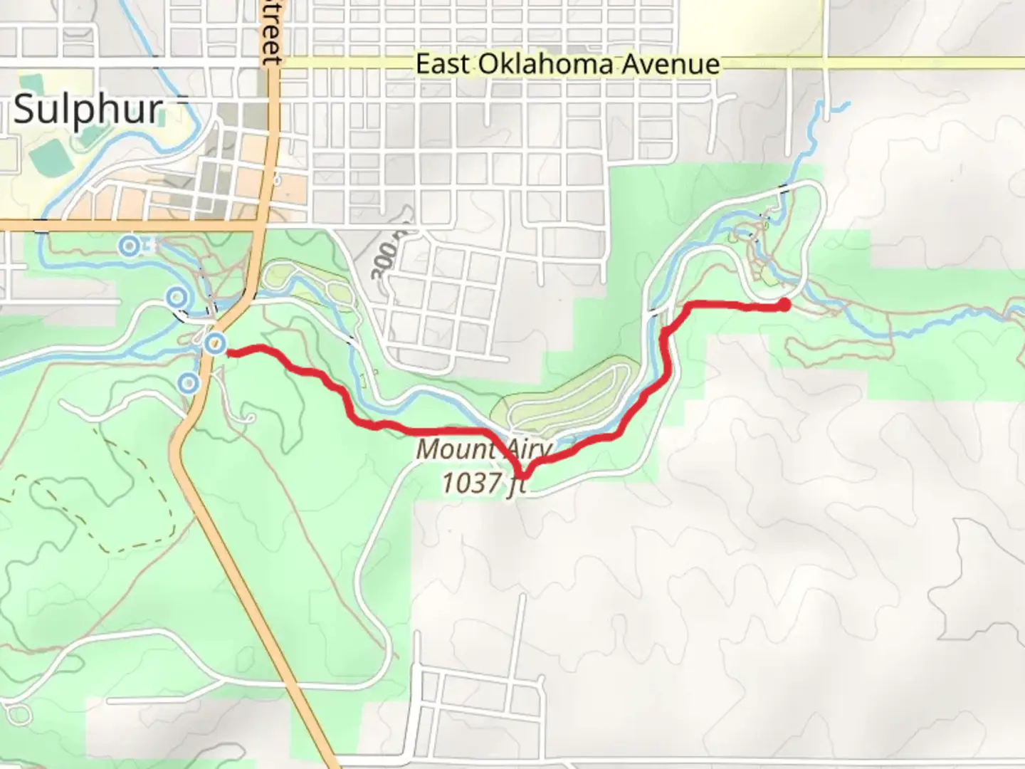 An image depicting the trail Travertine Creek Trail and its surrounding area.