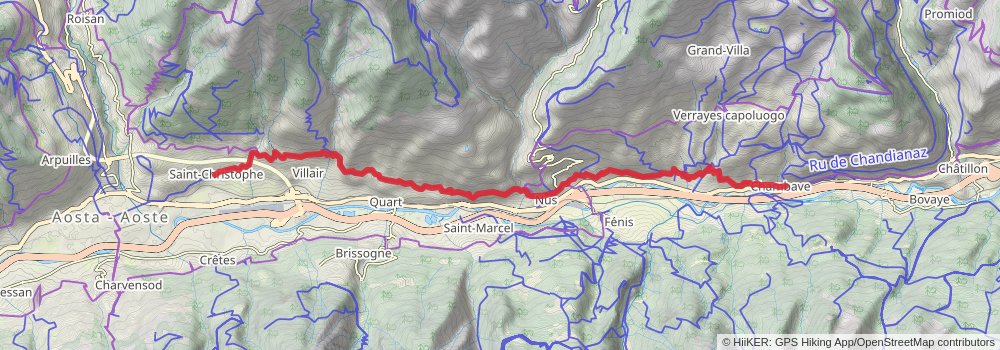 Via Francigena stage 67 Map