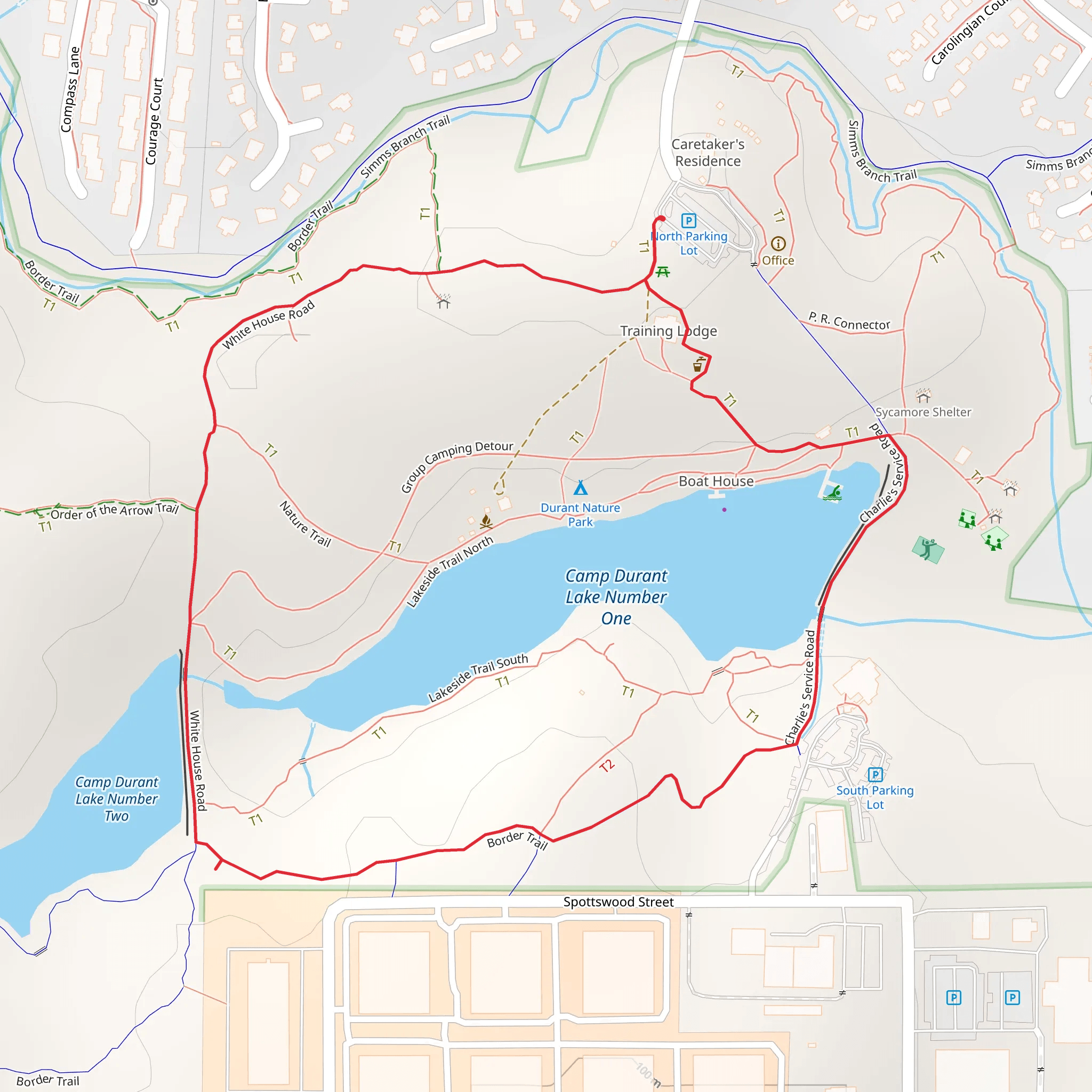 Durant Nature Park Loop mobile static map