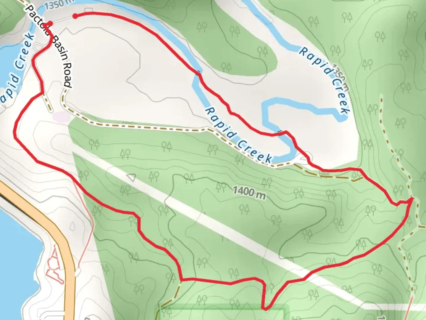 An image depicting the trail Centennial Trail and Pactola Basin Road Loop and its surrounding area.
