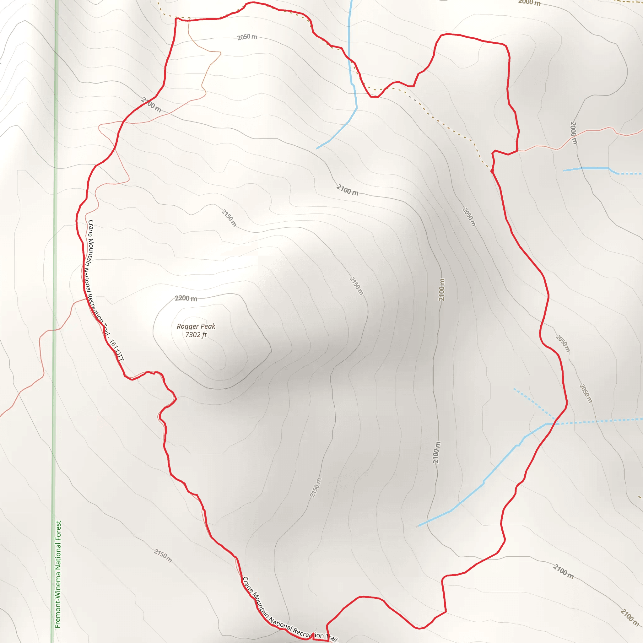 Rogger Peak Loop Trail mobile static map