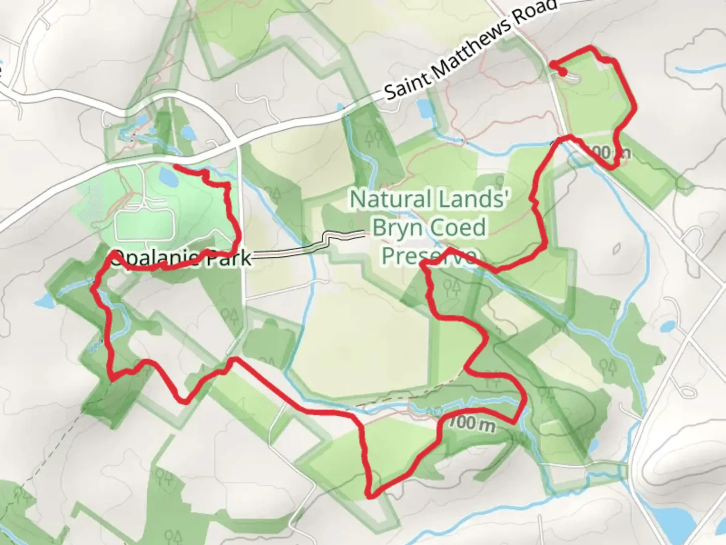 An image depicting the trail Red Trail - Yellow Trail and its surrounding area.