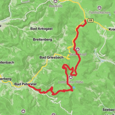 Bad Peterstal to Bei Der Schanz Walk mobile static map