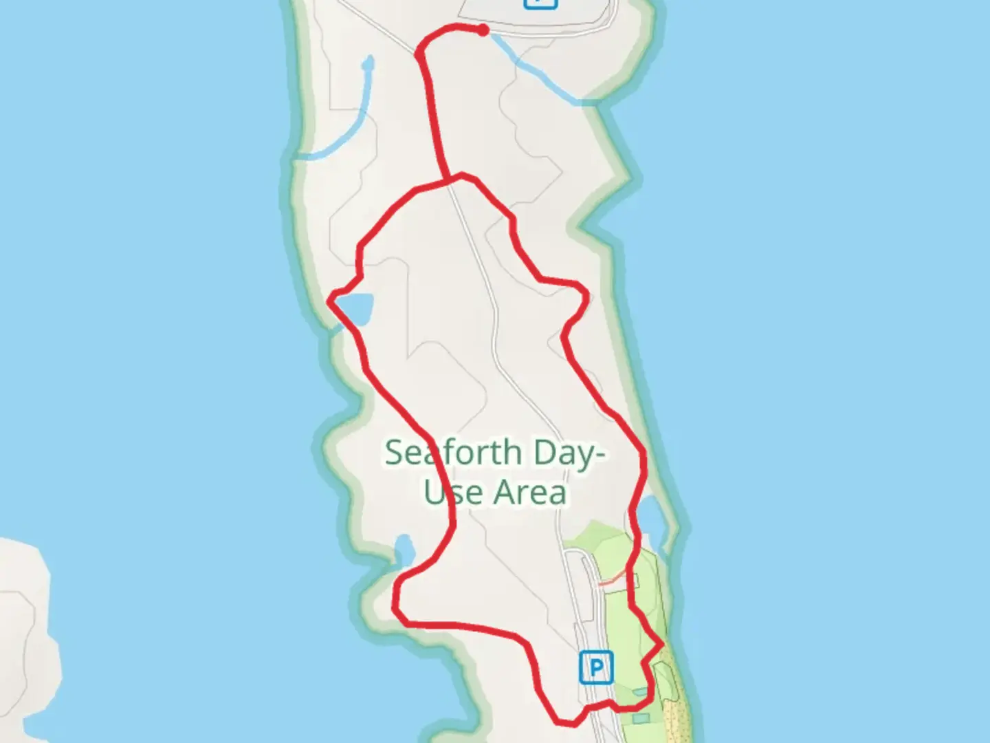 An image depicting the trail Seaforth Recreation Area Loop and its surrounding area.