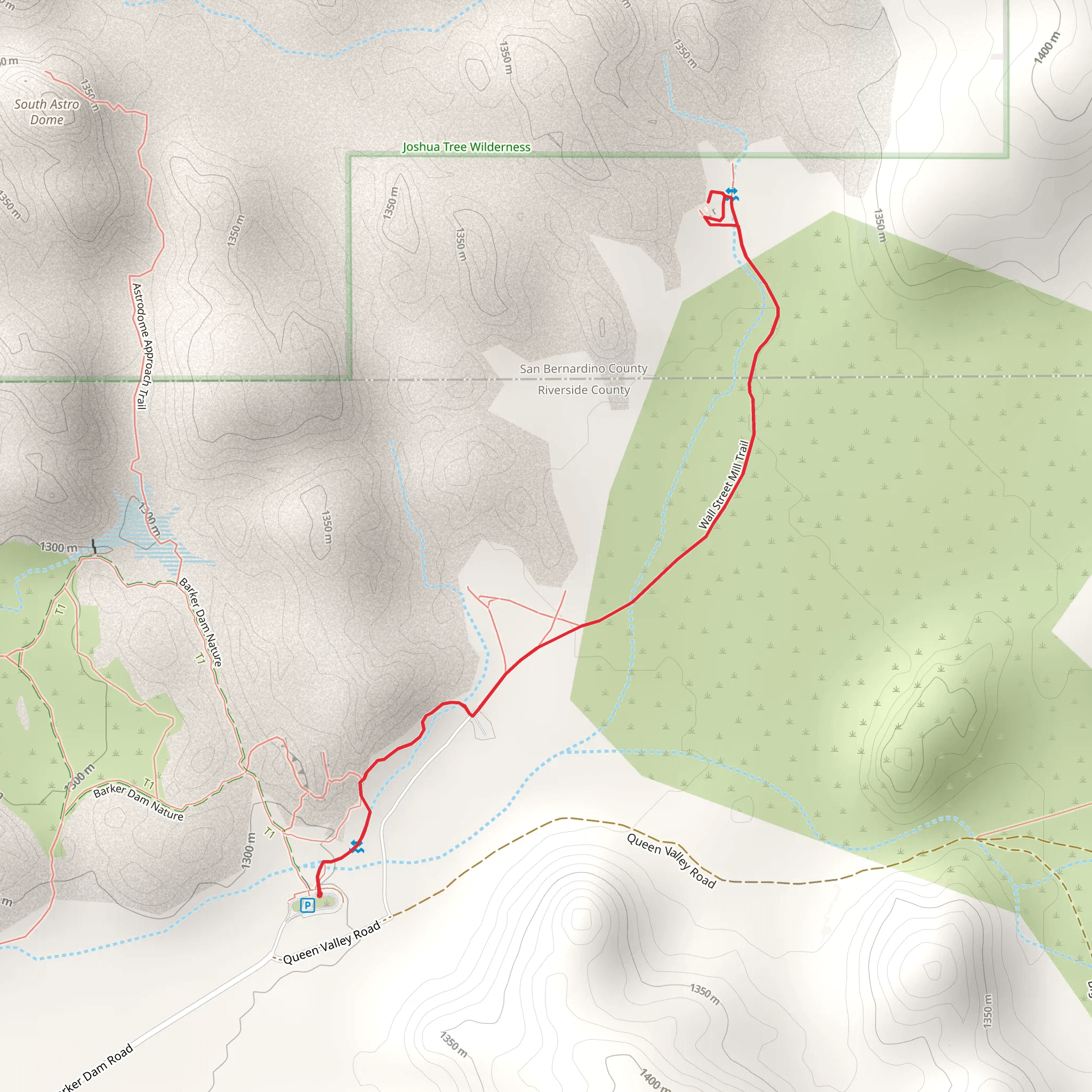 Wall Street Mill Trail mobile static map