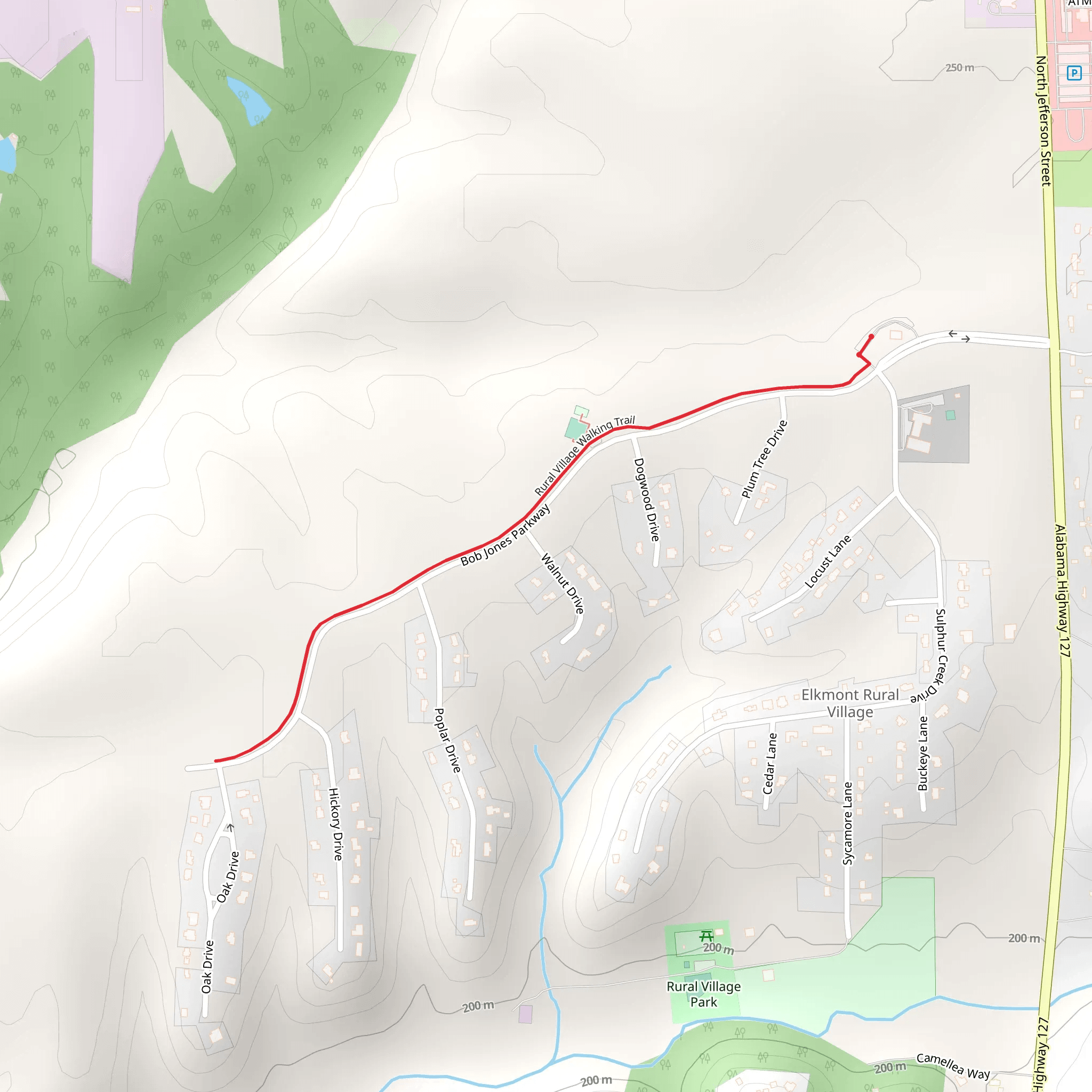 Rural Village Walking Trail mobile static map