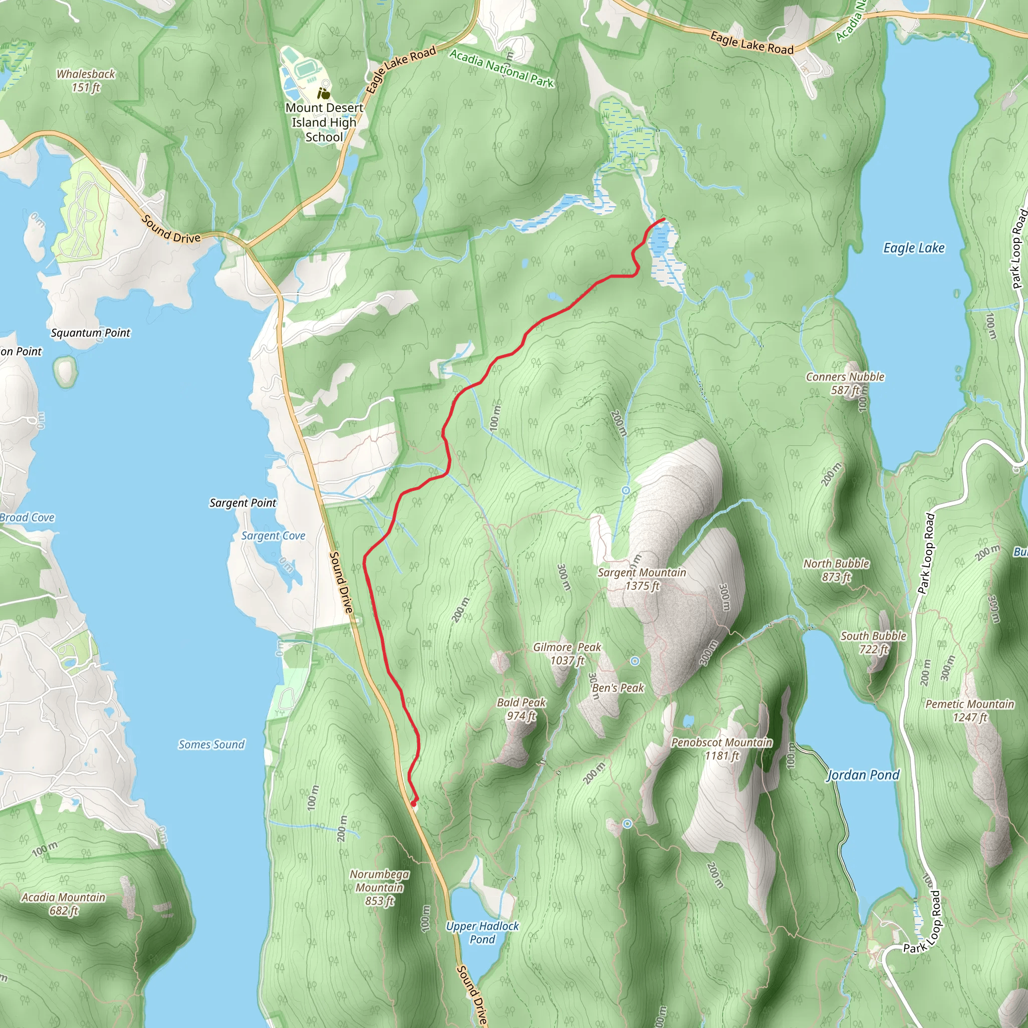Parkman - Aunt Betty Trail mobile static map