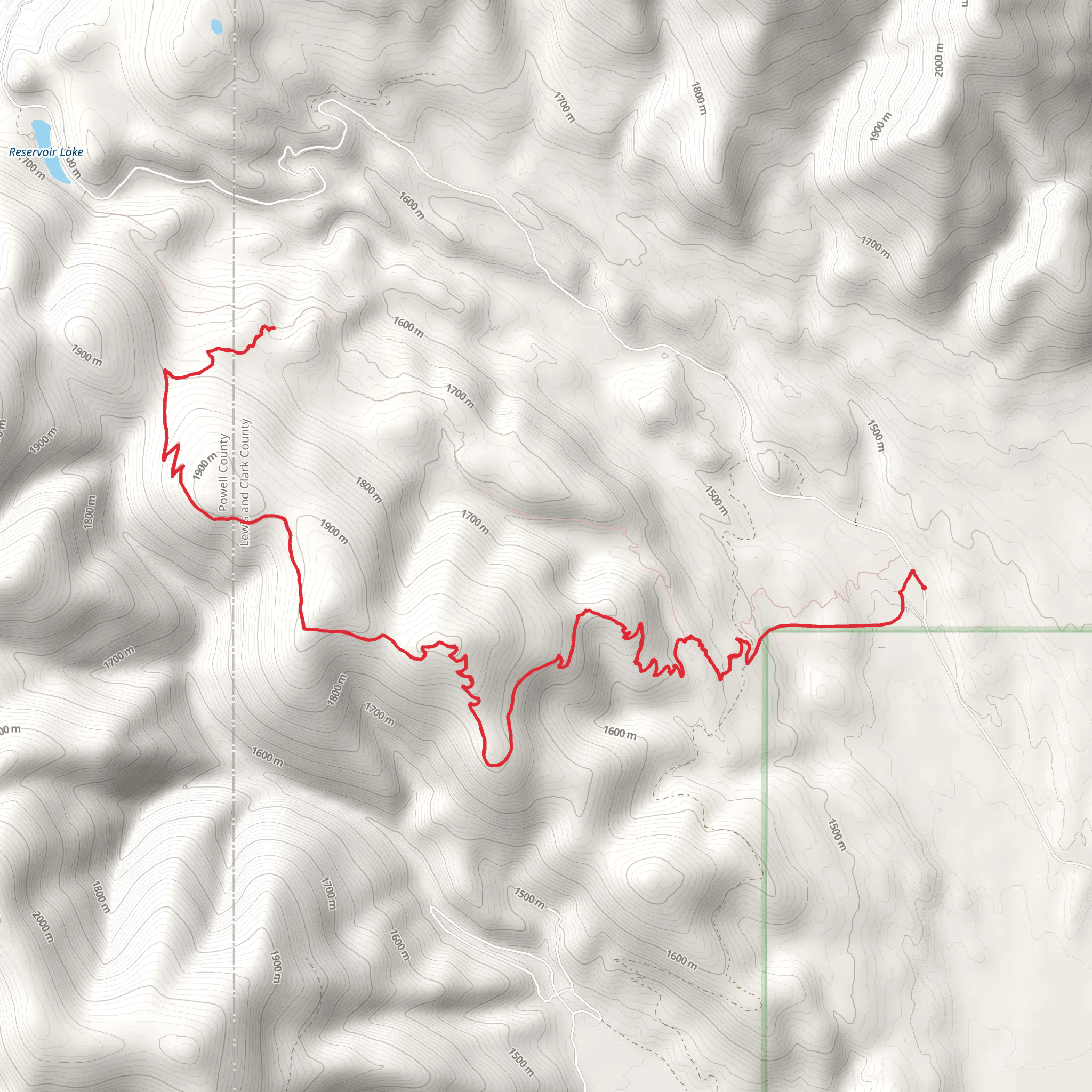 High Roller Trail via Low Flow Trail and Lincoln View Trail mobile static map