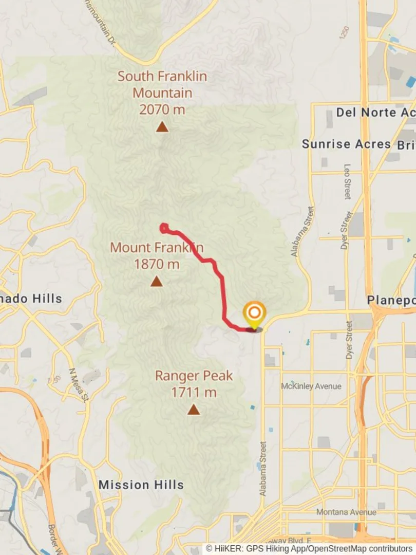 McKelligon Canyon Road Out and Back El Paso County Texas