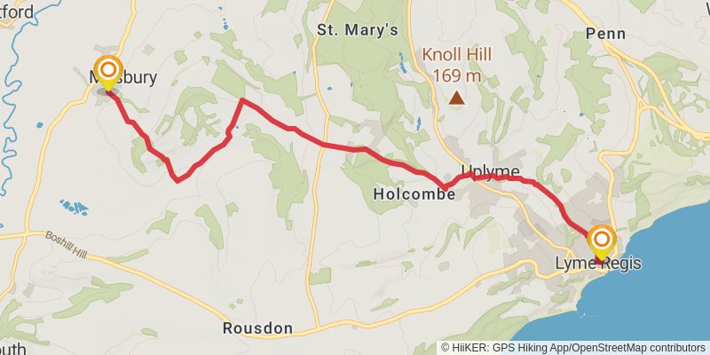 East Devon Way stage 4 Map