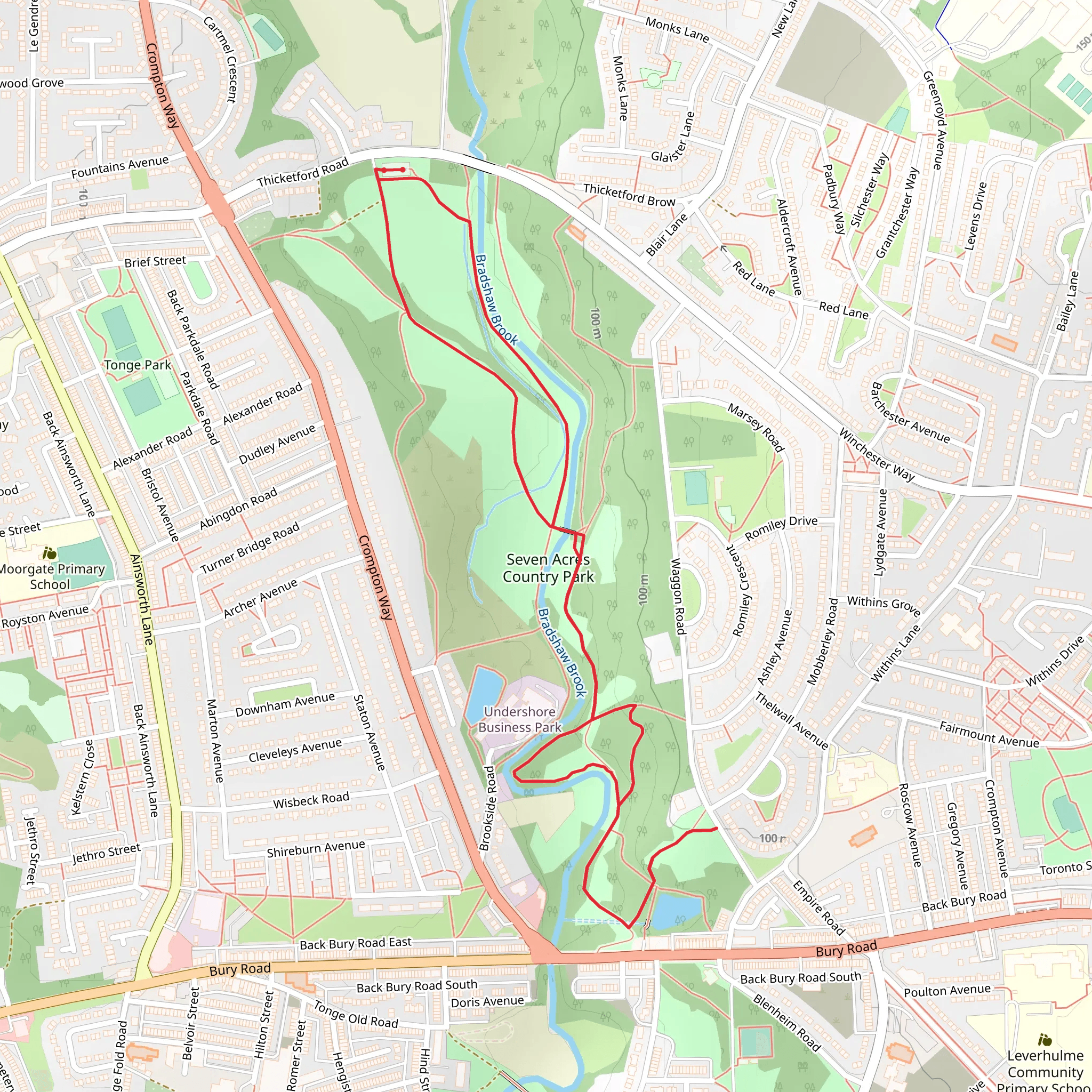 Seven Acres Country Park mobile static map
