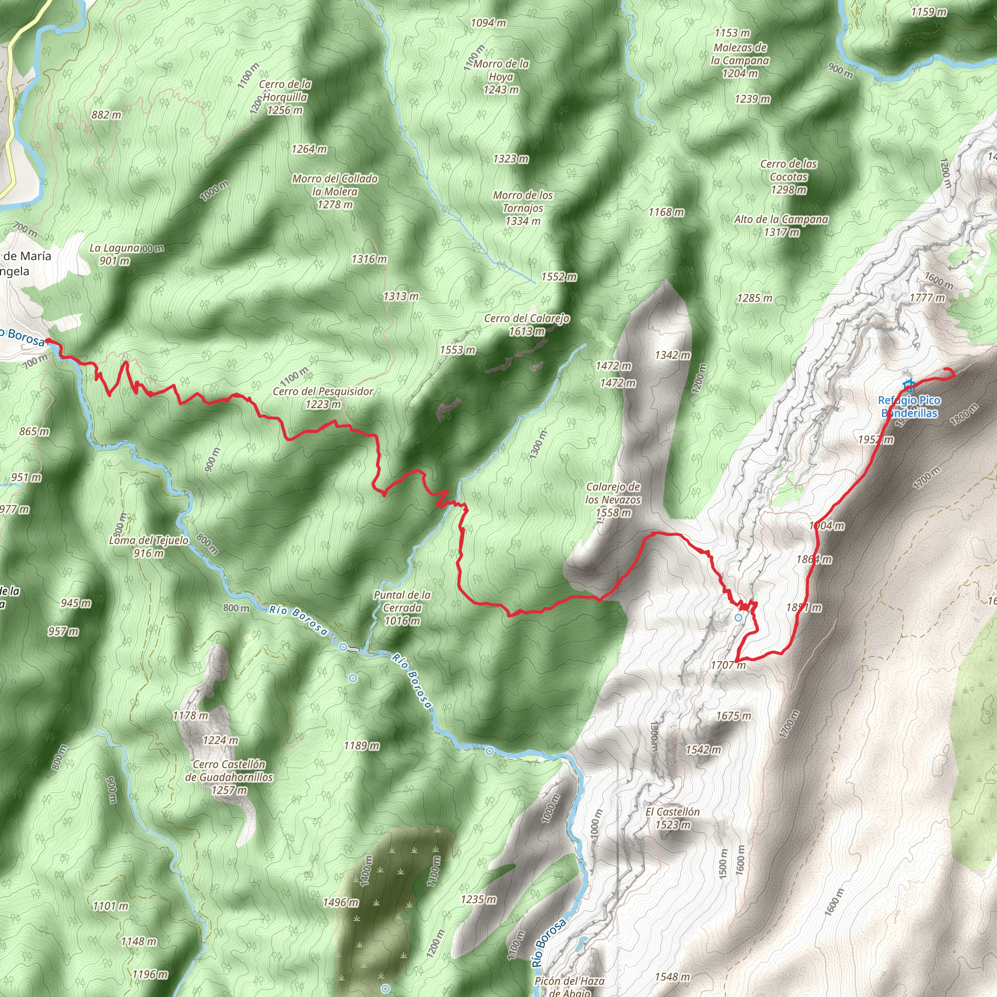 Banderillas Summit mobile static map