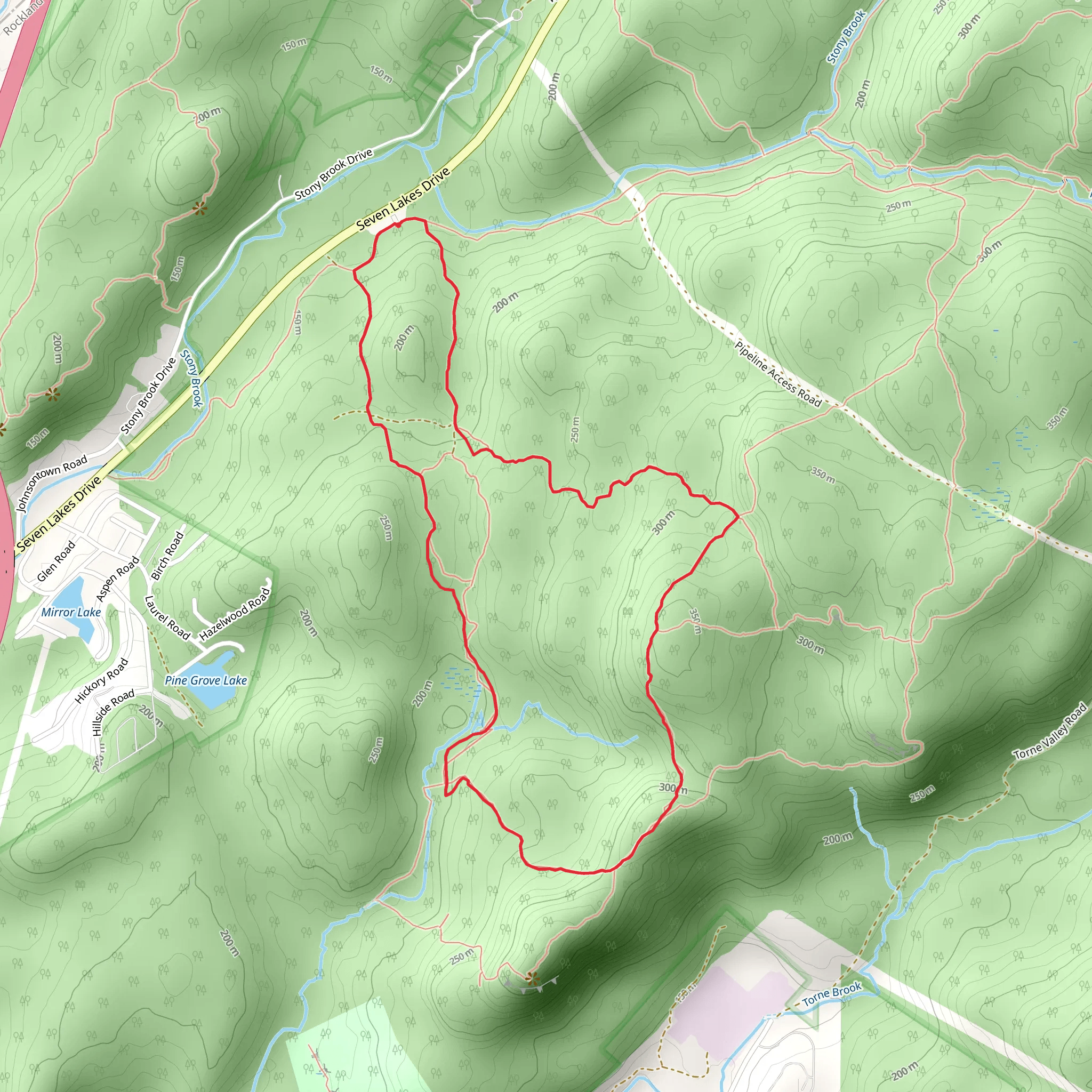 Ramapo Torne via 7 Hills Trail mobile static map