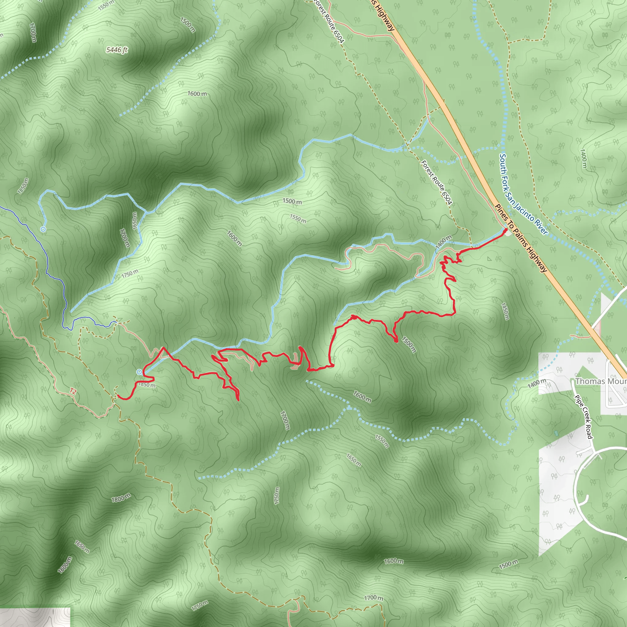 Ramona Trail mobile static map
