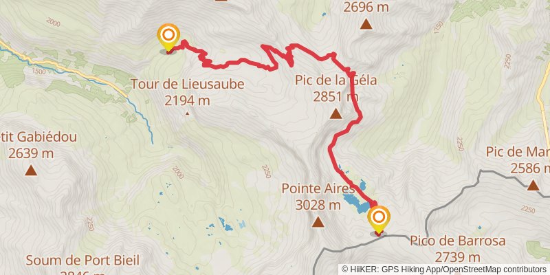 Haute Randonnée Pyrénéenne stage 23 Map