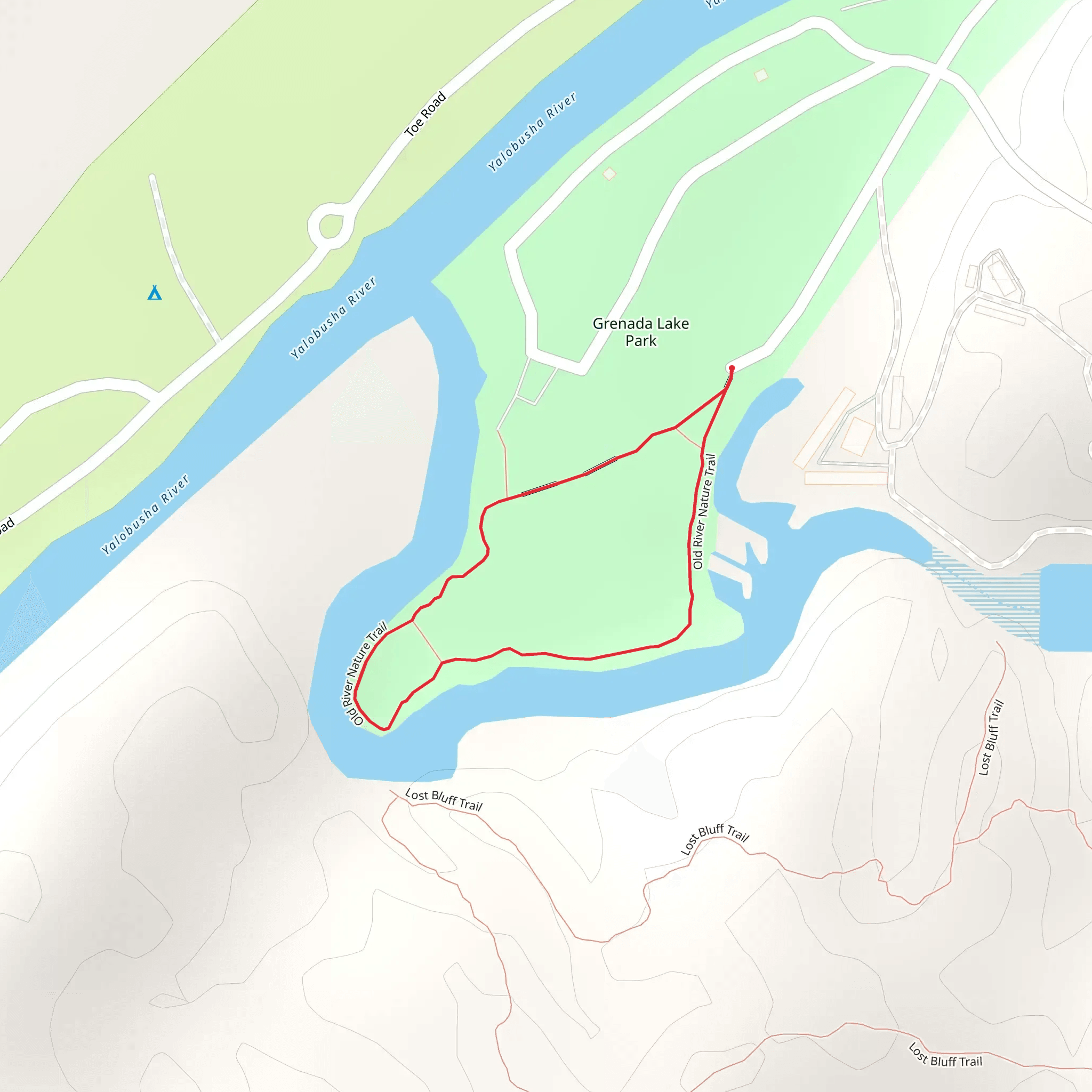 Old River Nature Loop Trail mobile static map