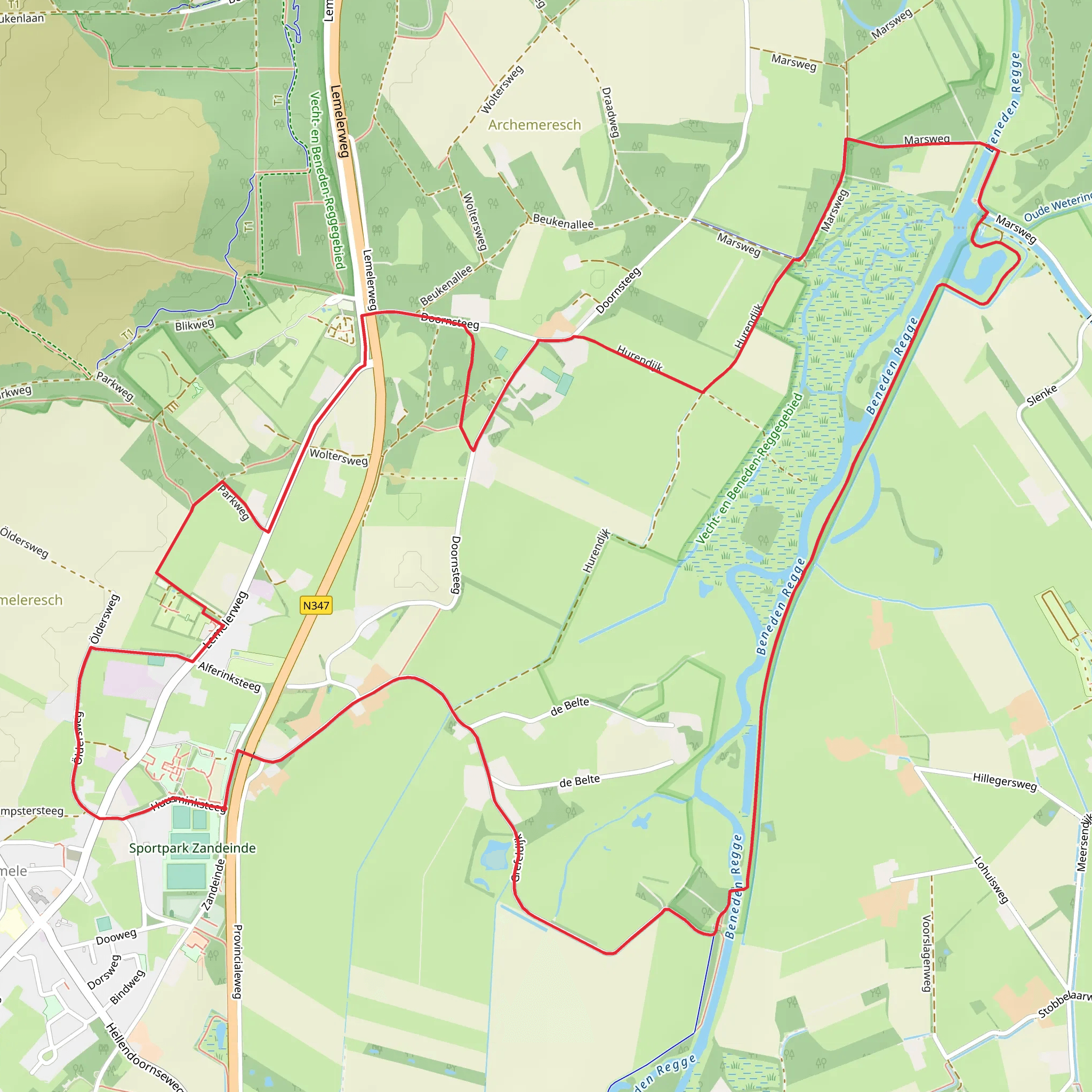 Archemerbrug and Ommen Loop mobile static map