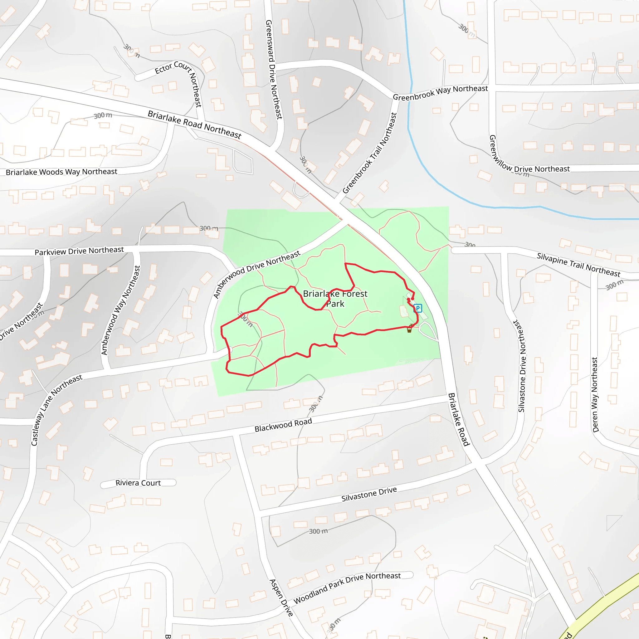 Briarlake Forest Park Loop mobile static map