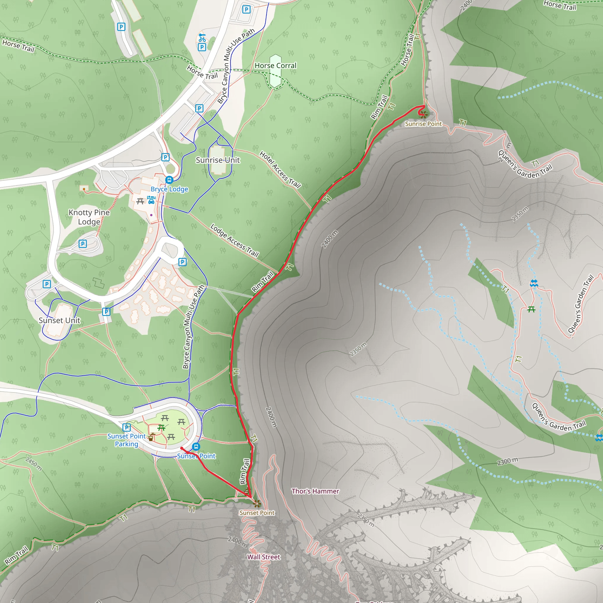 Rim Trail mobile static map