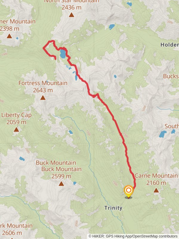 Lyman Ridge Trail via Carne High Traverse Route mobile static map