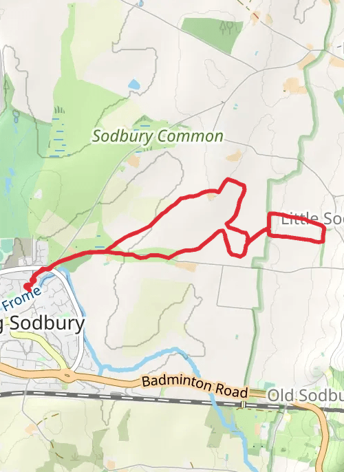 South Gloucestershire Walking mobile static map