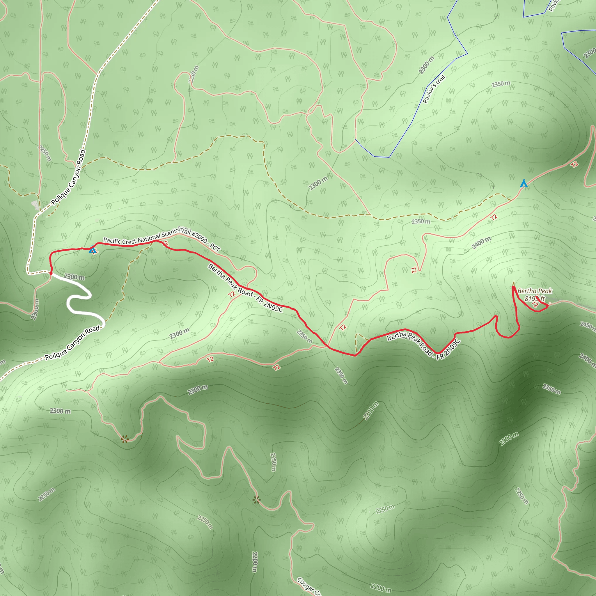 Bertha Peak mobile static map
