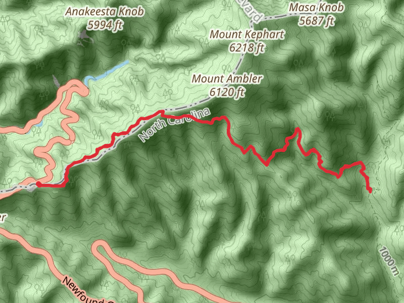 Sweat Heifer Creek via Appalachian Trail mobile static map