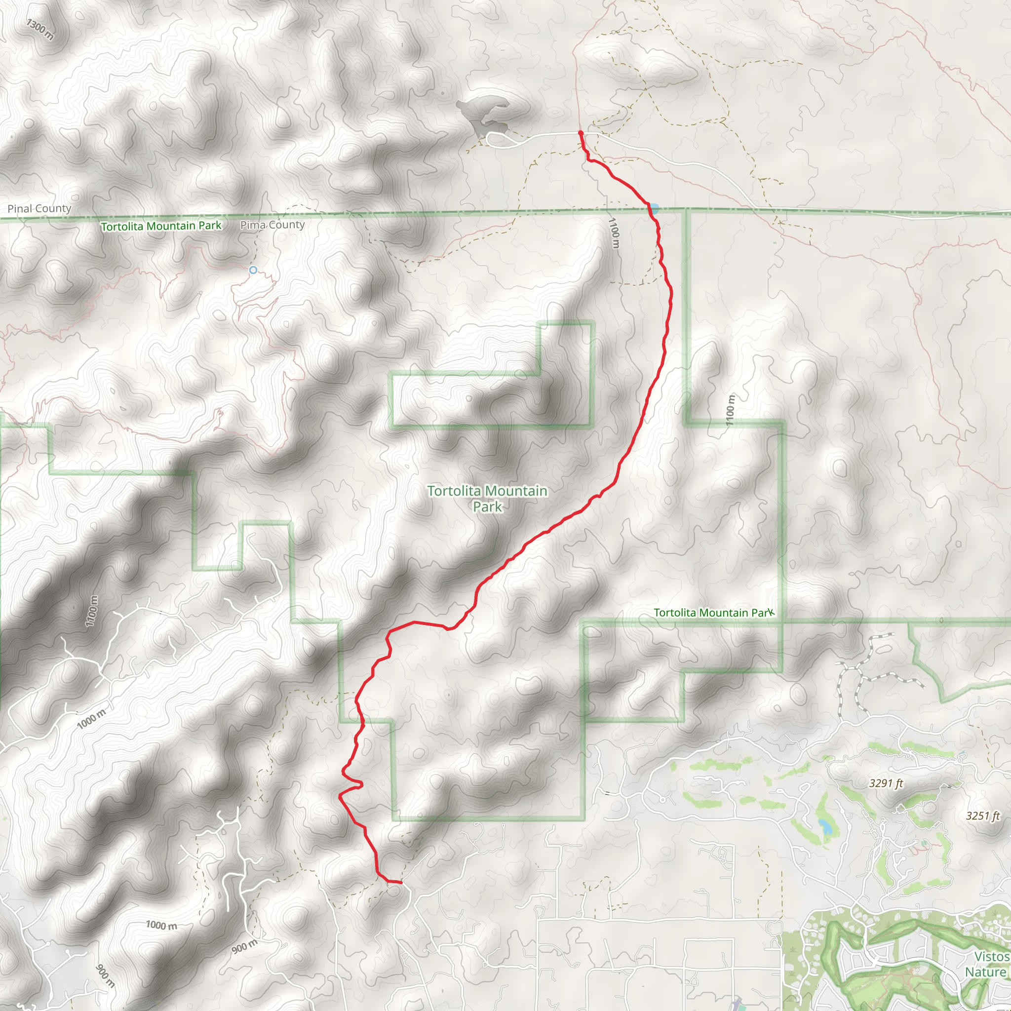 Tortolita Mountain Park mobile static map