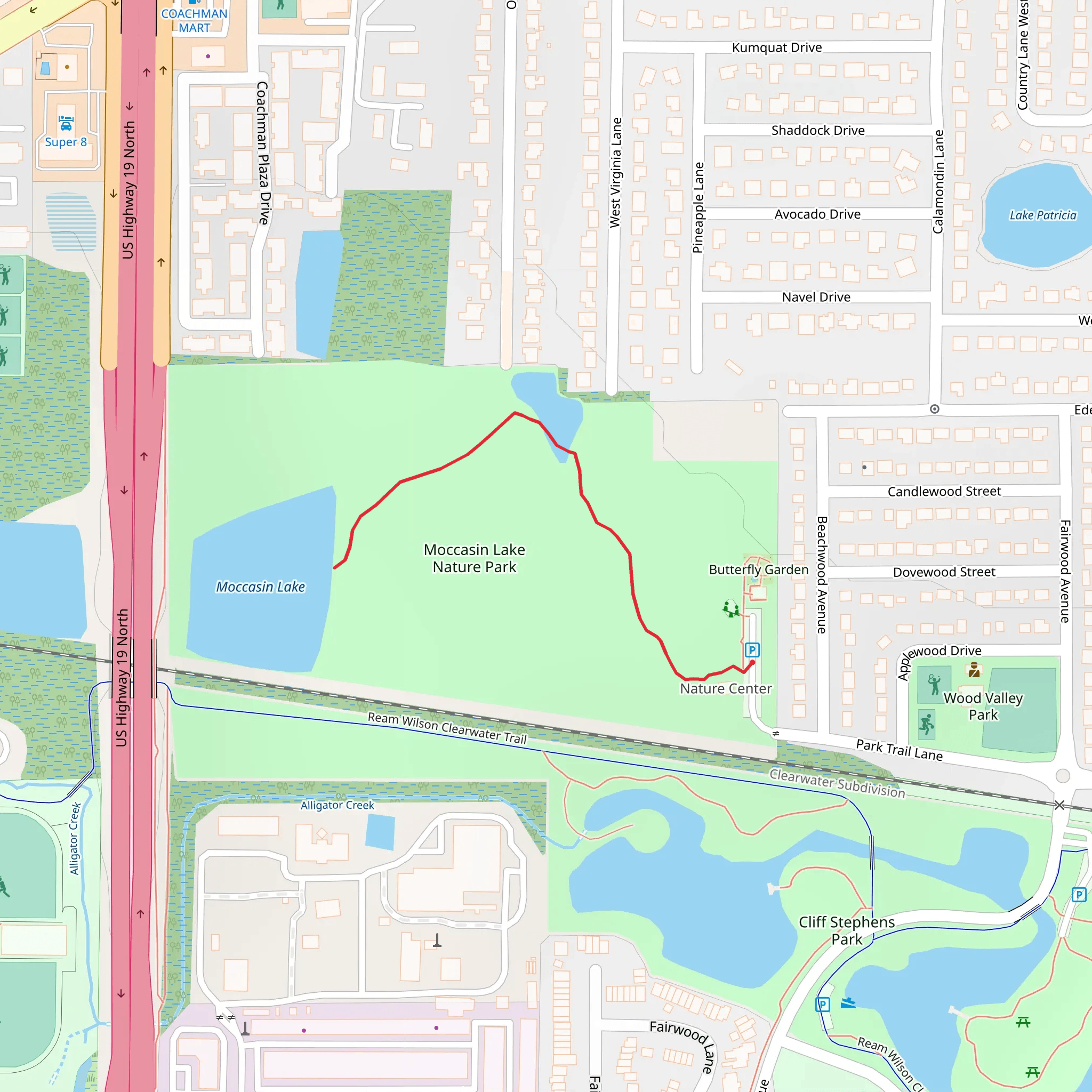 Moccasin Lake mobile static map