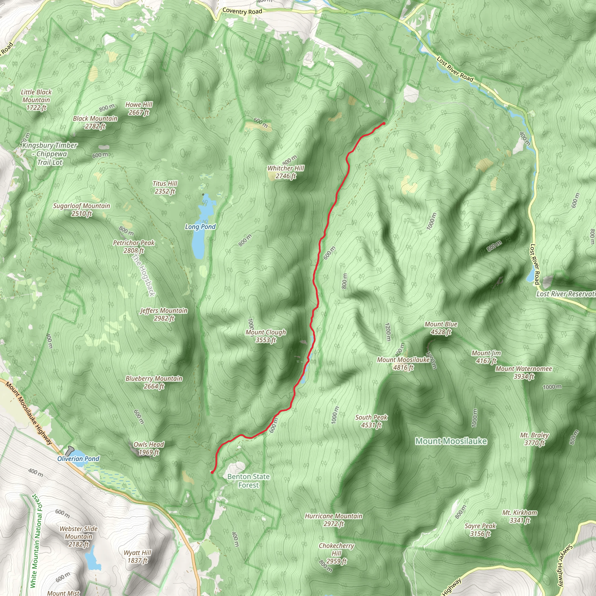Tunnel Brook Trail mobile static map
