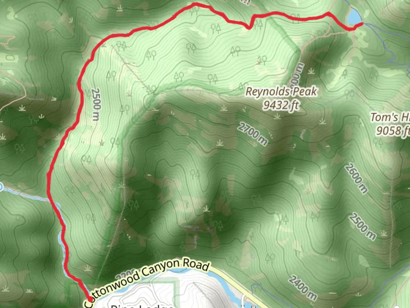 An image depicting the trail Dog Lake via Butler Fork Trail and its surrounding area.