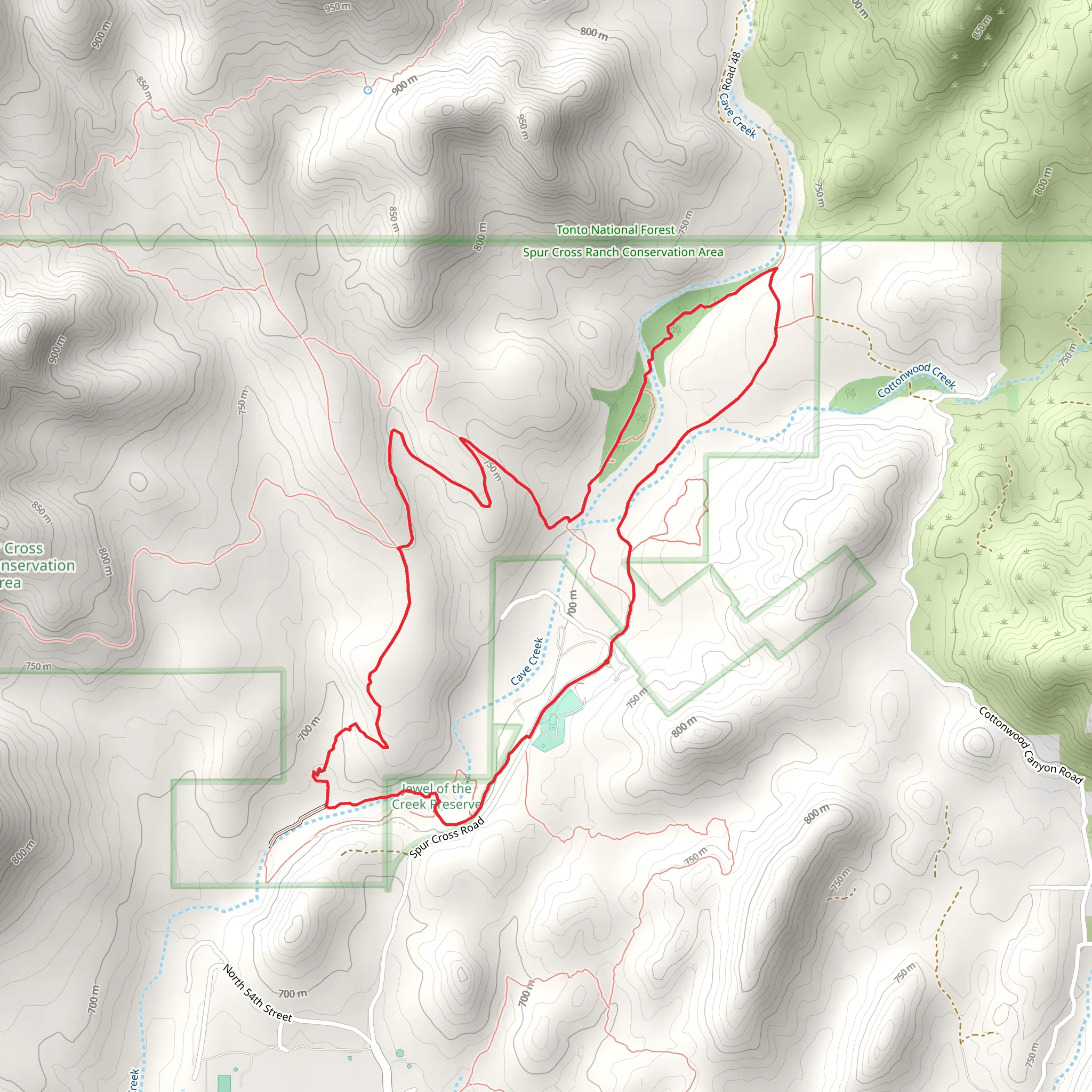 Dragon Fly and Maricopa Loop Trail mobile static map