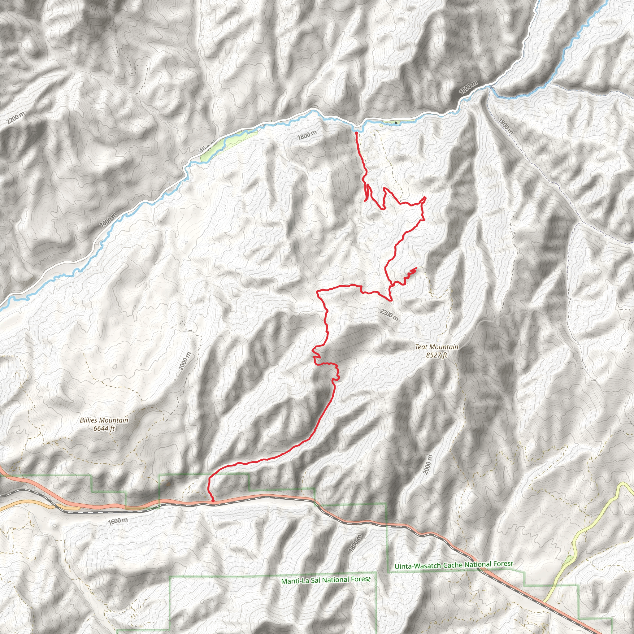 Monk's Hollow Trail and Long Hollow Road mobile static map