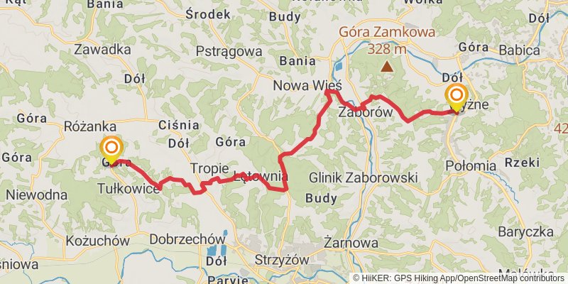 Three Foothills Trail stage 5 Map