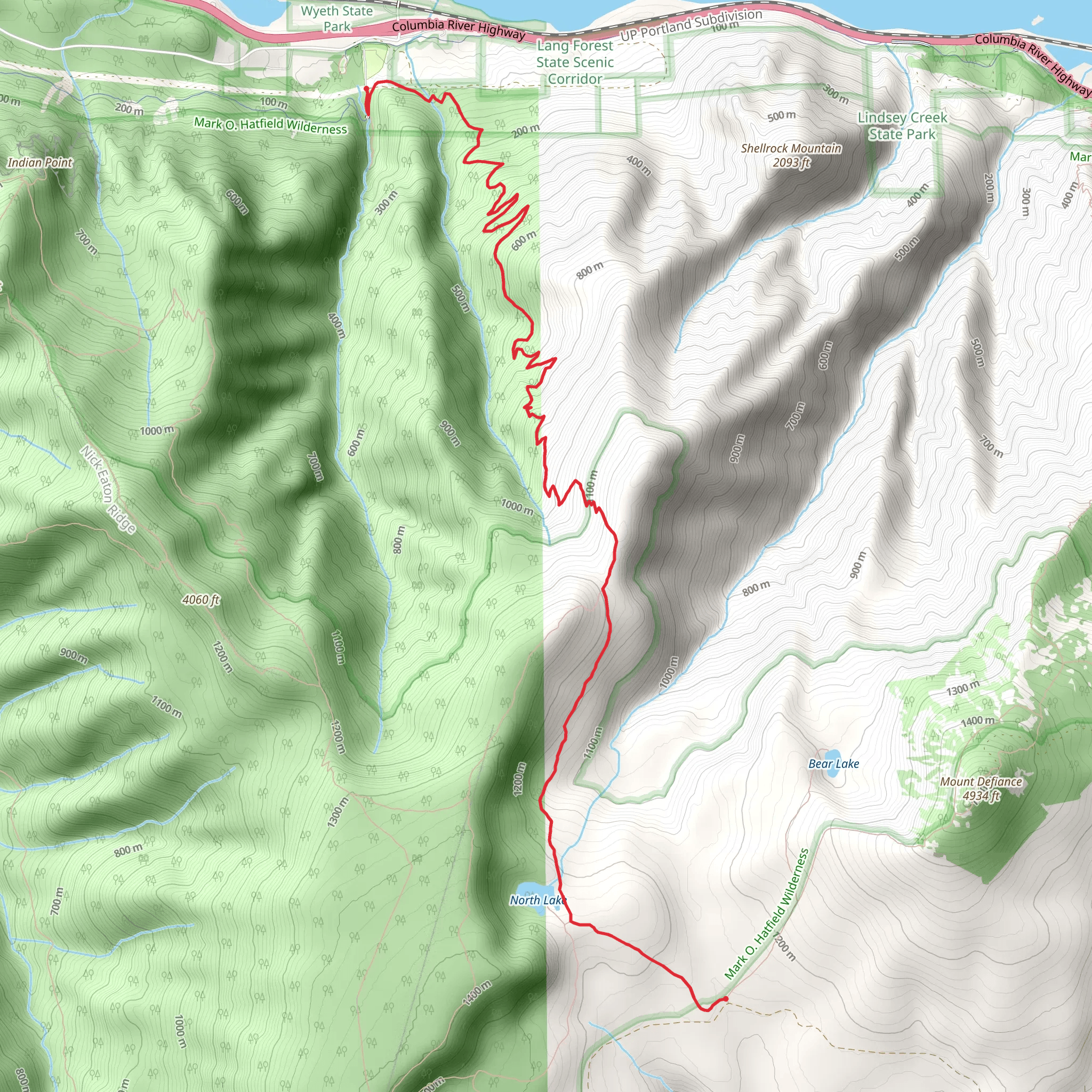 Wyeth Trail mobile static map
