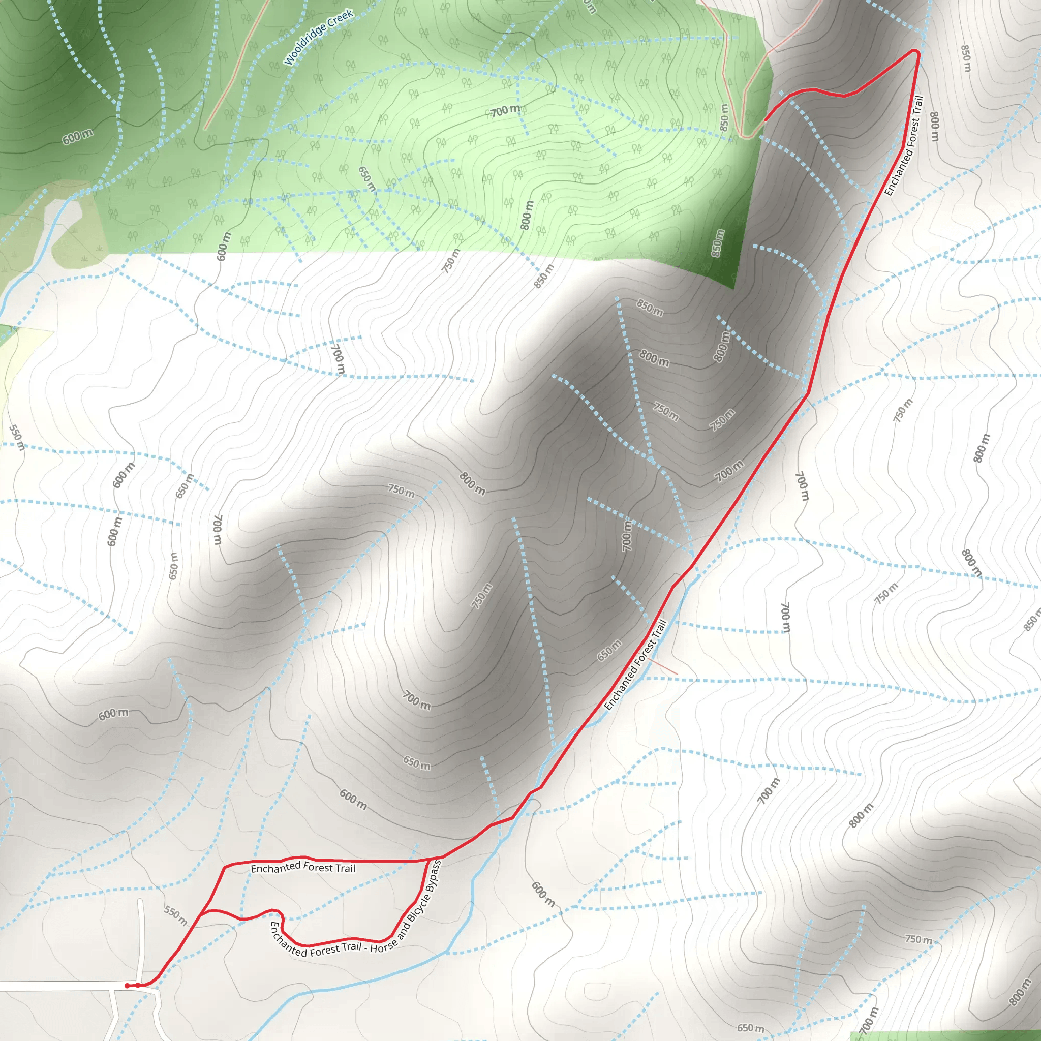 Enchanted Forest Loop Trail mobile static map