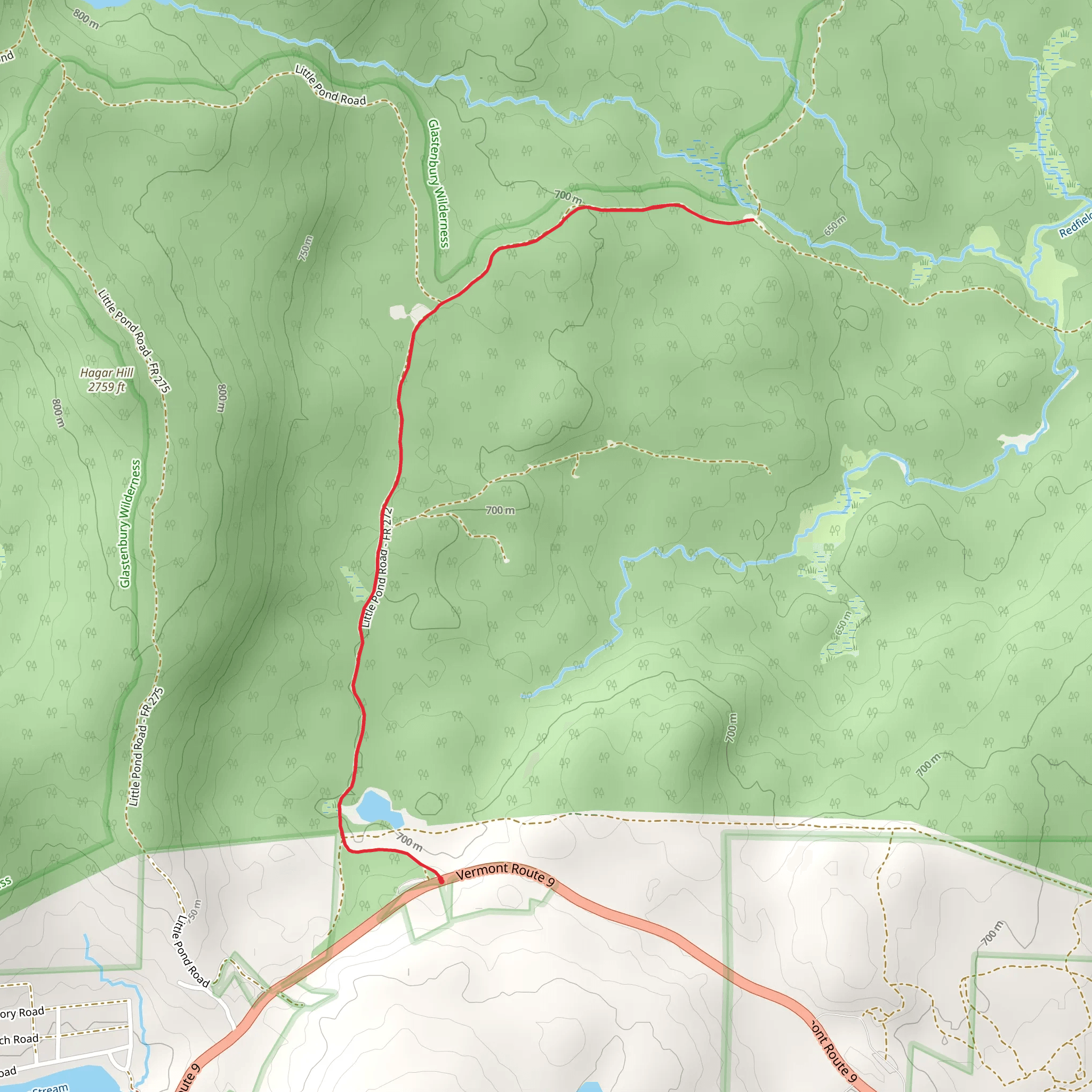 Pine Valley Trail mobile static map