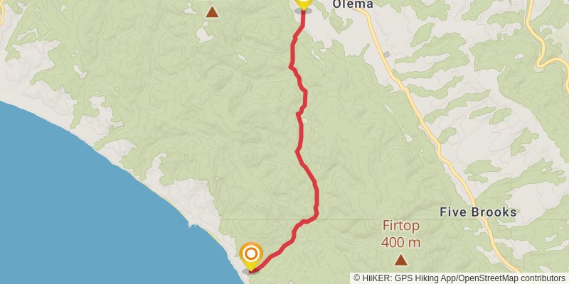 Mount Wittenberg, Sky Trail and Bear Valley Loop Trail stage 2 Map