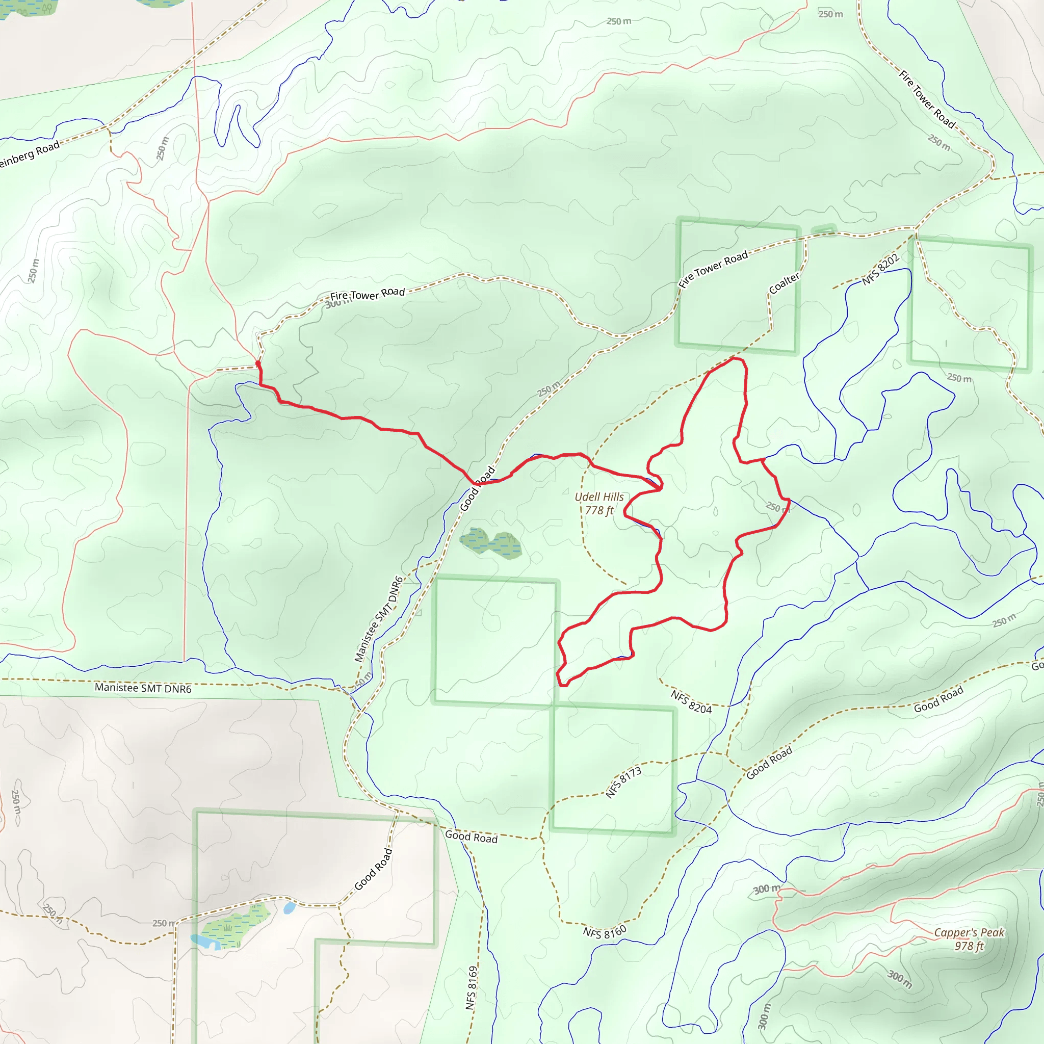 Udell Hills Loop vi Barber Chair and Oh Me 2 mobile static map