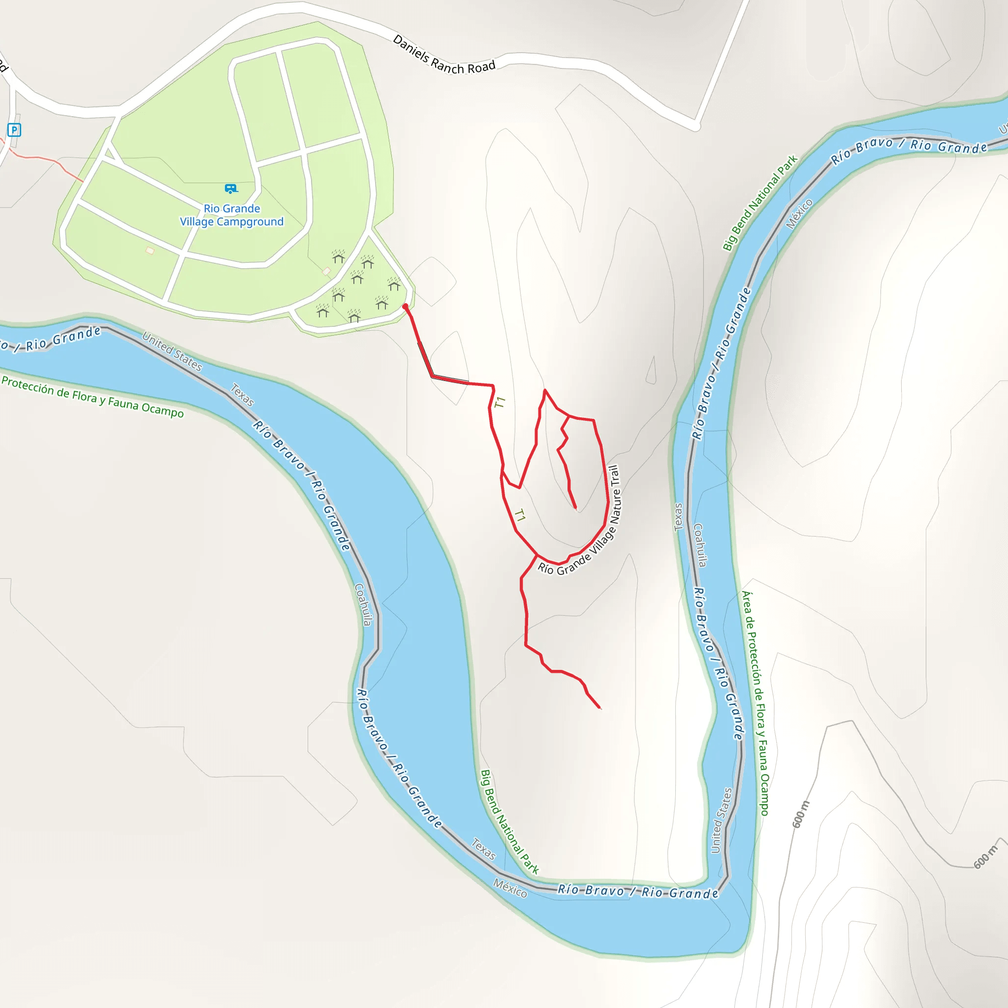 Rio Grande Village Nature Trail mobile static map