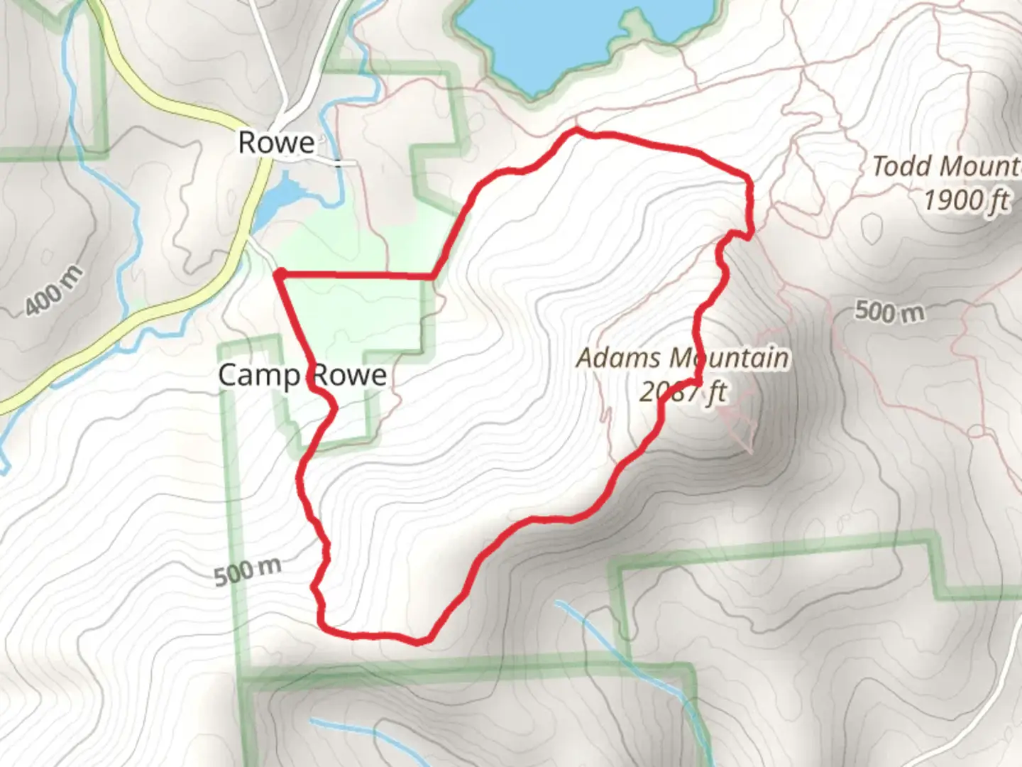 An image depicting the trail Adams Mountain Loop Trail and its surrounding area.