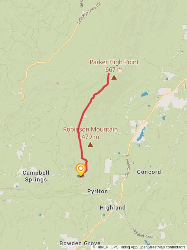 Odum Trail Out and Back