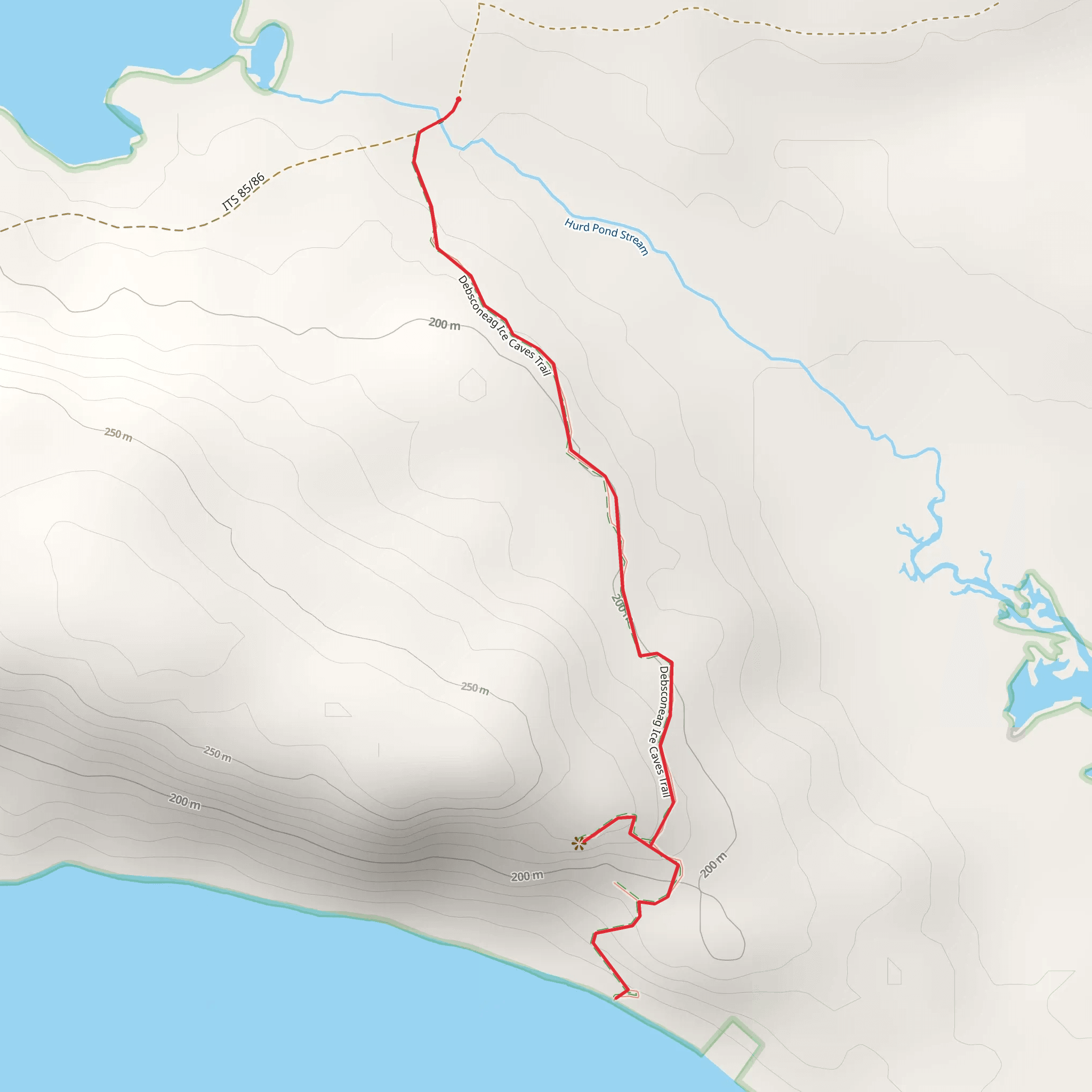 Debsconeag Ice Caves Trail mobile static map