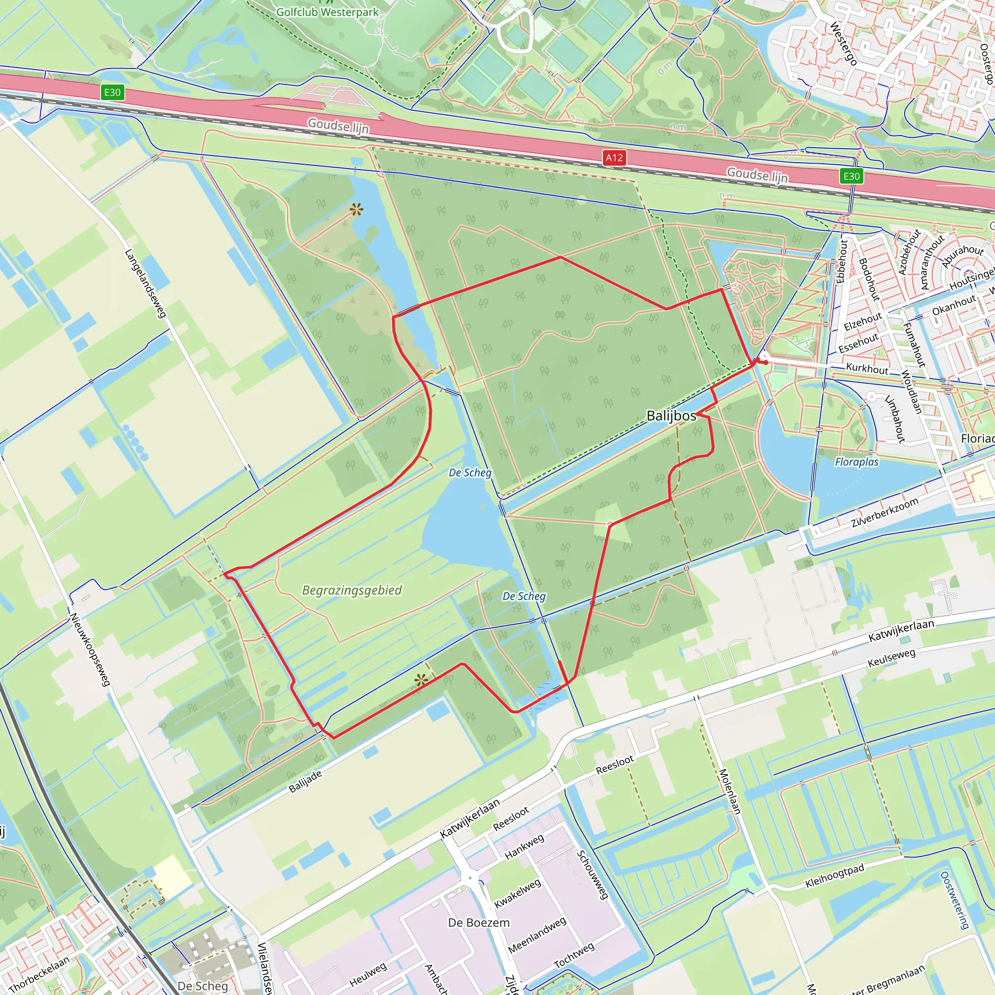 Balijboa and Drooggemaakte Loop mobile static map
