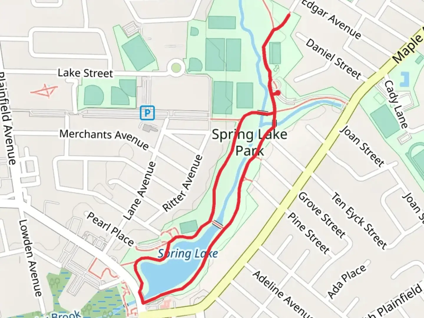 An image depicting the trail Spring Lake Loop and its surrounding area.